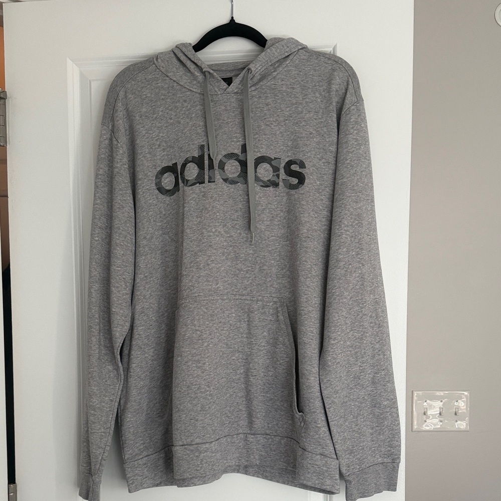 Adidas Heather Gray Men's Hoodie